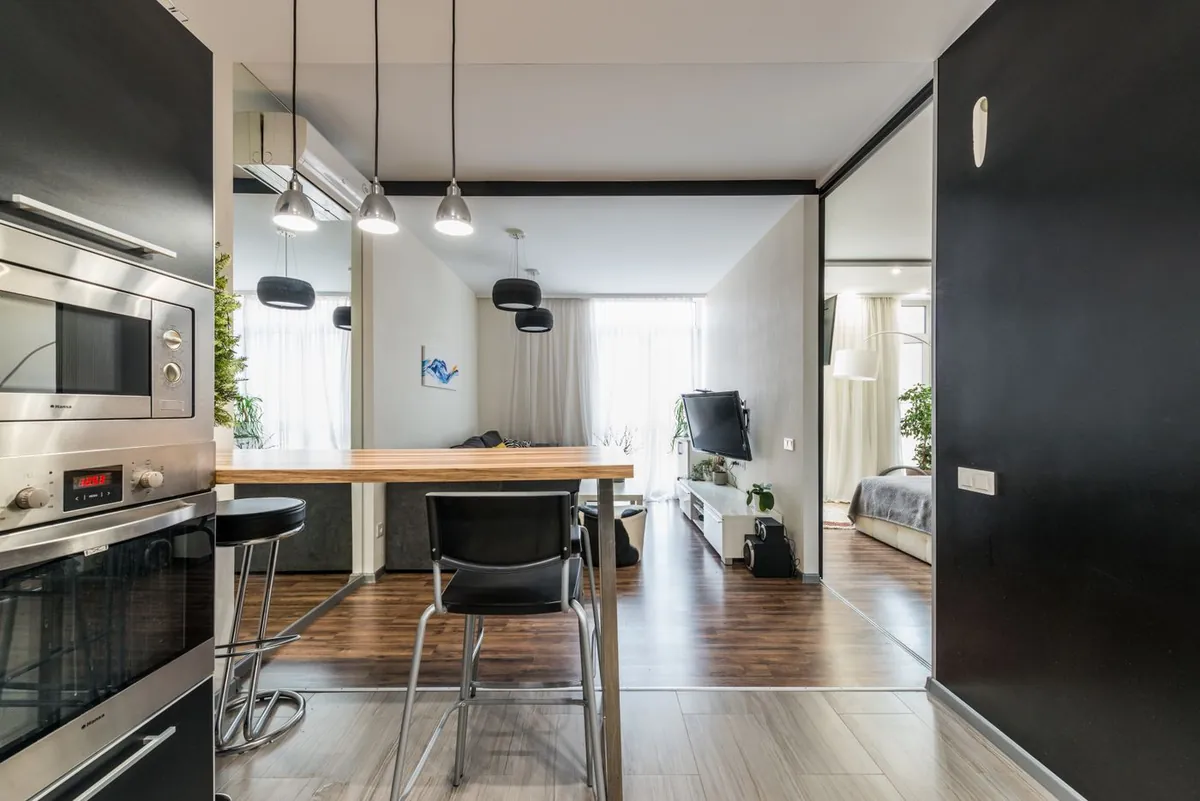Contemporary apartment living space
